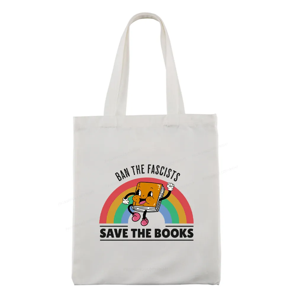 Pagewings Ban The Fascists Save The Books Tote Bag