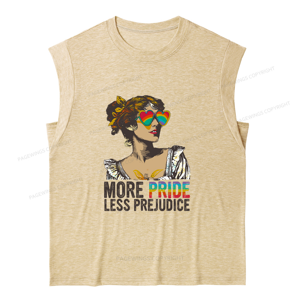 Pagewings More Pride Less Prejudice11676 Bookish Women's Heather Tank Top