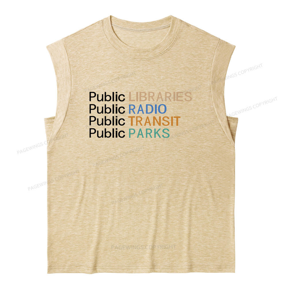 Pagewings Public Libraries Radio11558 Bookish Women's Heather Tank Top