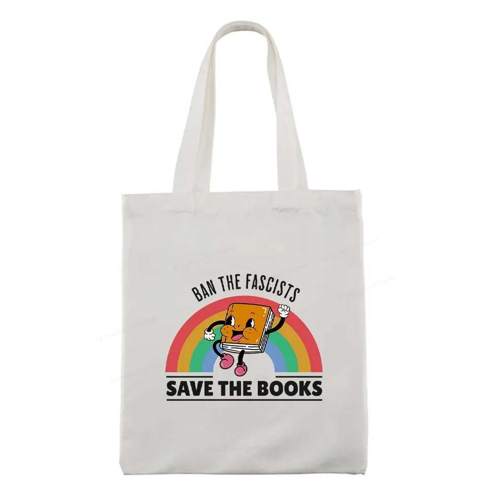 Pagewings Ban The Fascists Save The Books Tote Bag