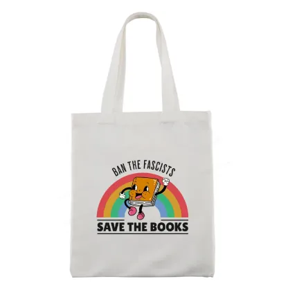 Pagewings Ban The Fascists Save The Books Tote Bag
