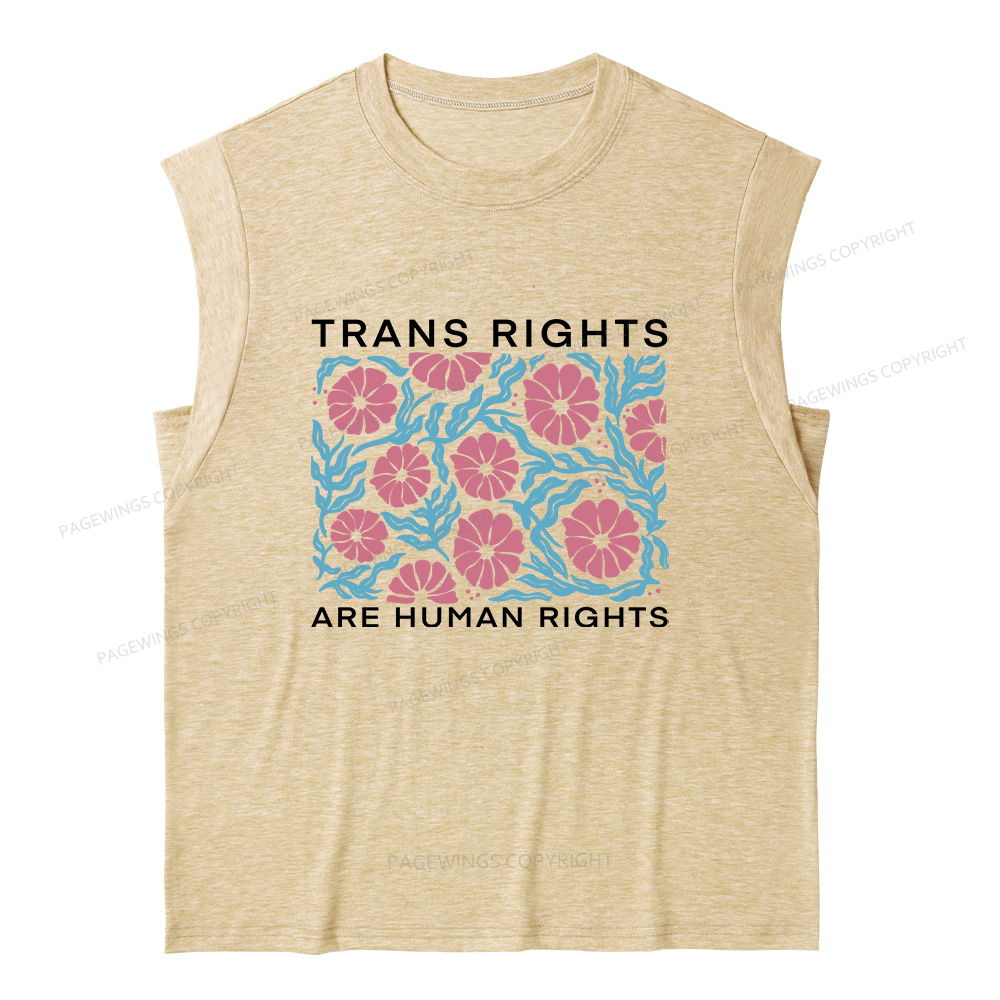 Pagewings Trans Rights Are Human Rights12081 Bookish Women's Heather Tank Top