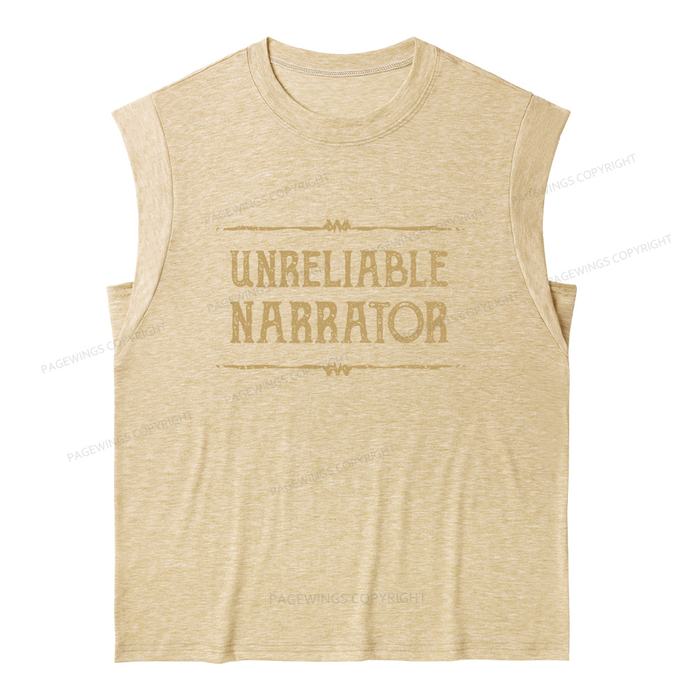 Pagewings Unreliable Narrator13677 Bookish Women's Heather Tank Top