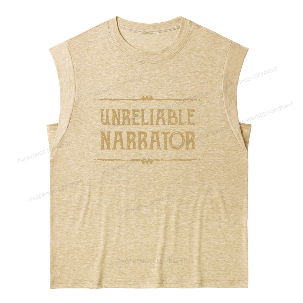 Pagewings Unreliable Narrator13677 Bookish Women's Heather Tank Top