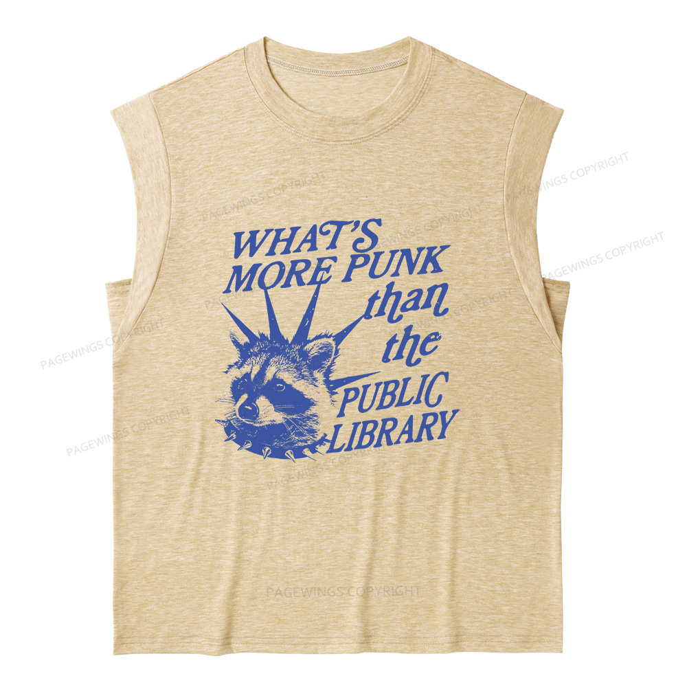 Pagewings What’s More Punk Than The Public Library Women's Heather Tank Top