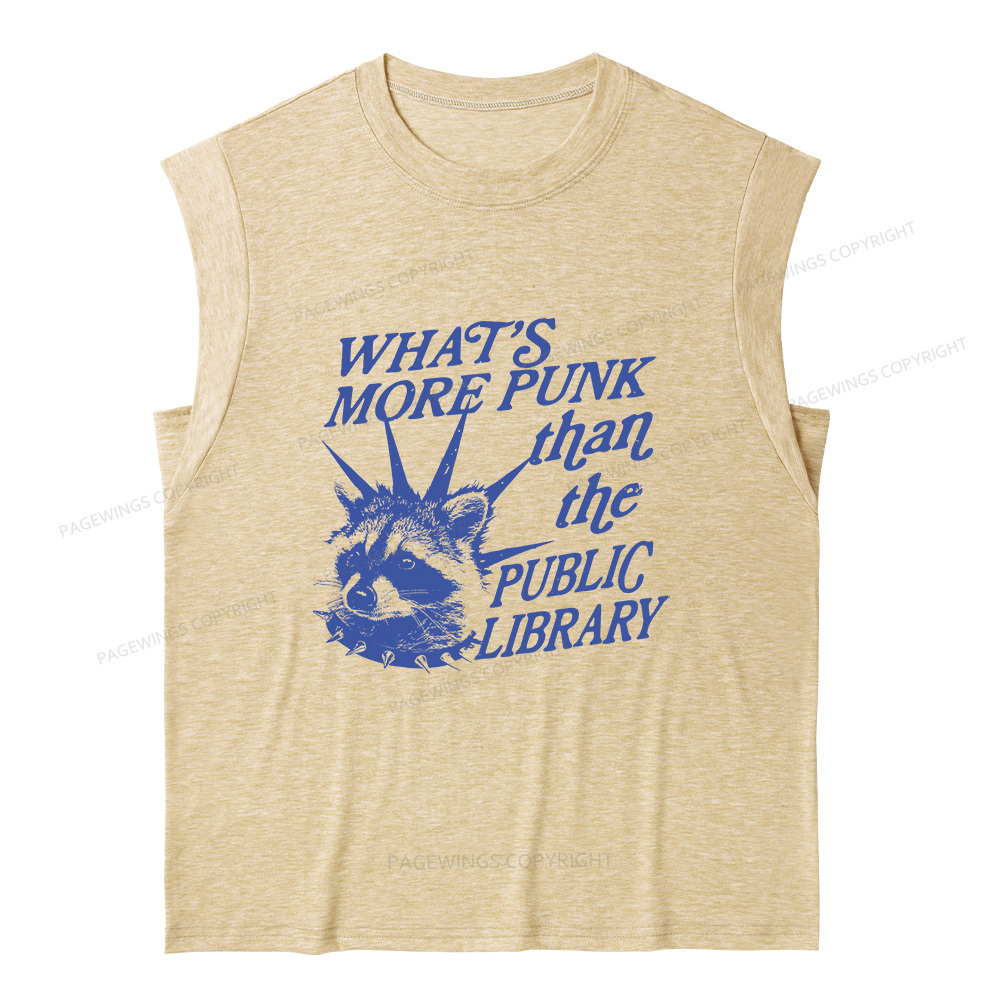 Pagewings What’s More Punk Than The Public Library Women's Heather Tank Top