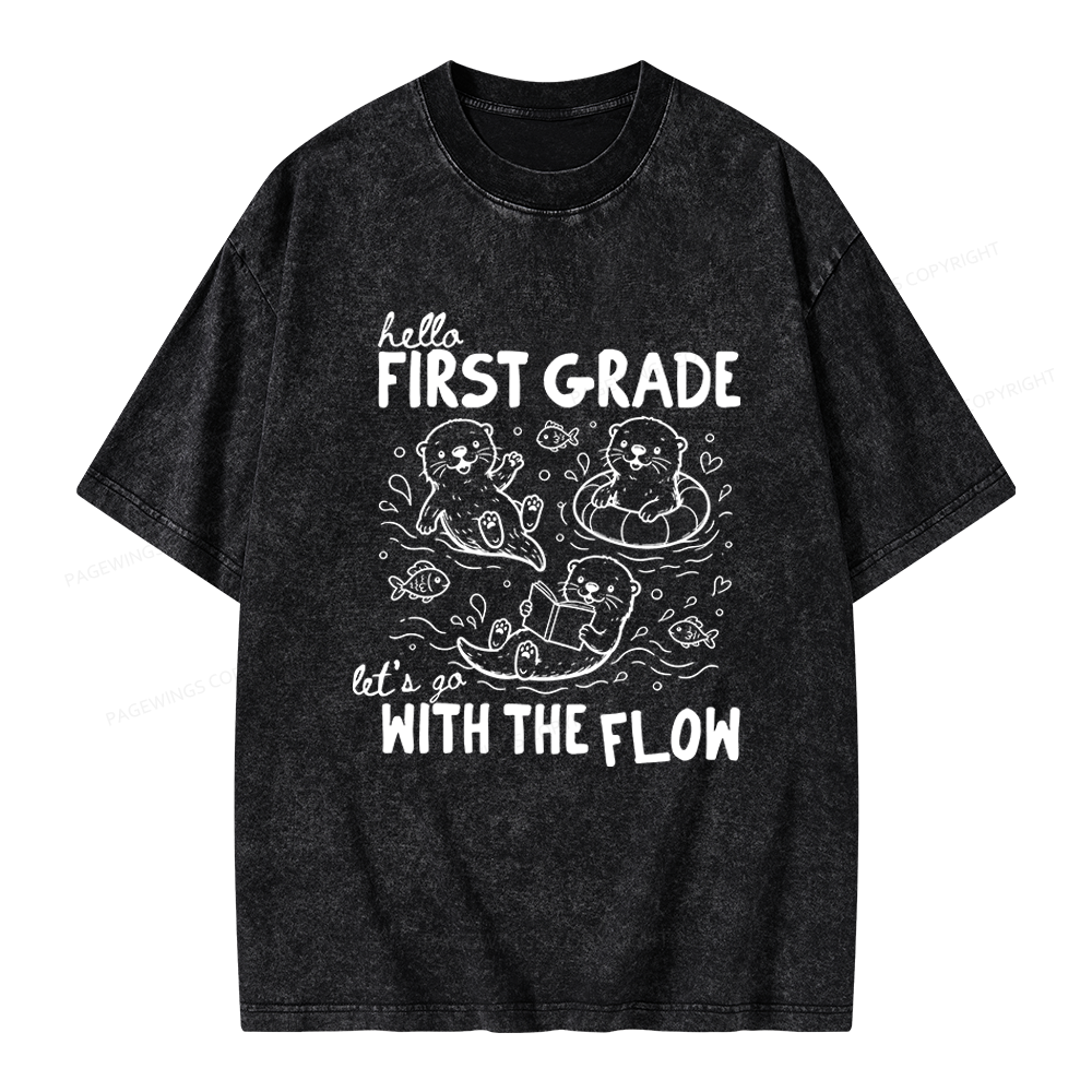 Pagewings Personalized Back to School Unisex Washed T-shirt