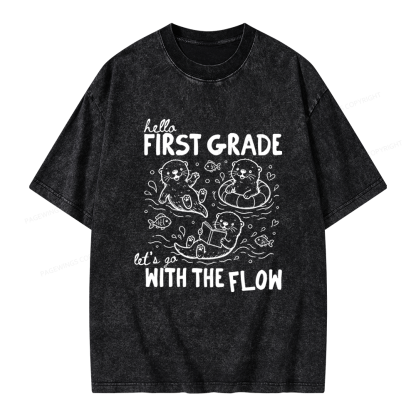 Pagewings Personalized Back to School Unisex Washed T-shirt
