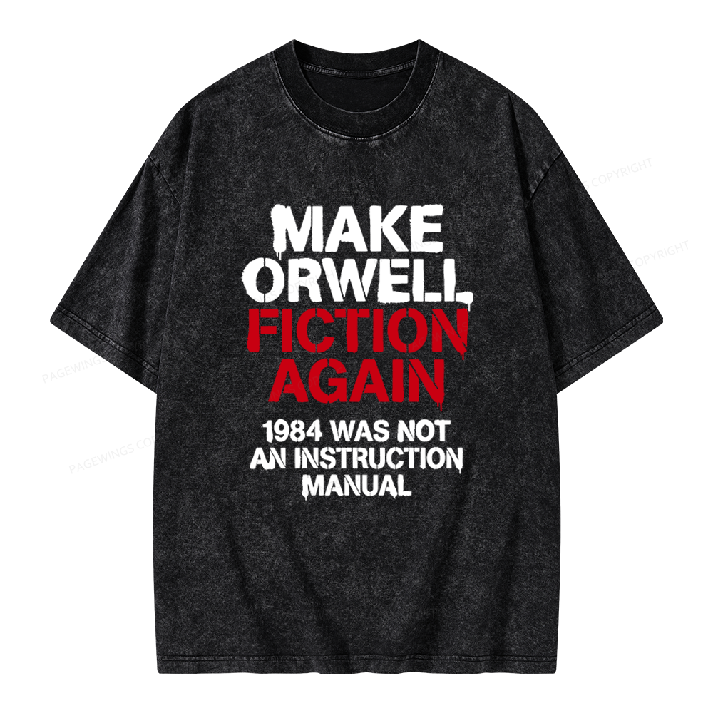 Pagewings Dystopian Book Lover Unisex Washed T-shirt