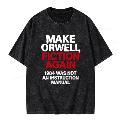 Pagewings Dystopian Book Lover Unisex Washed T-shirt