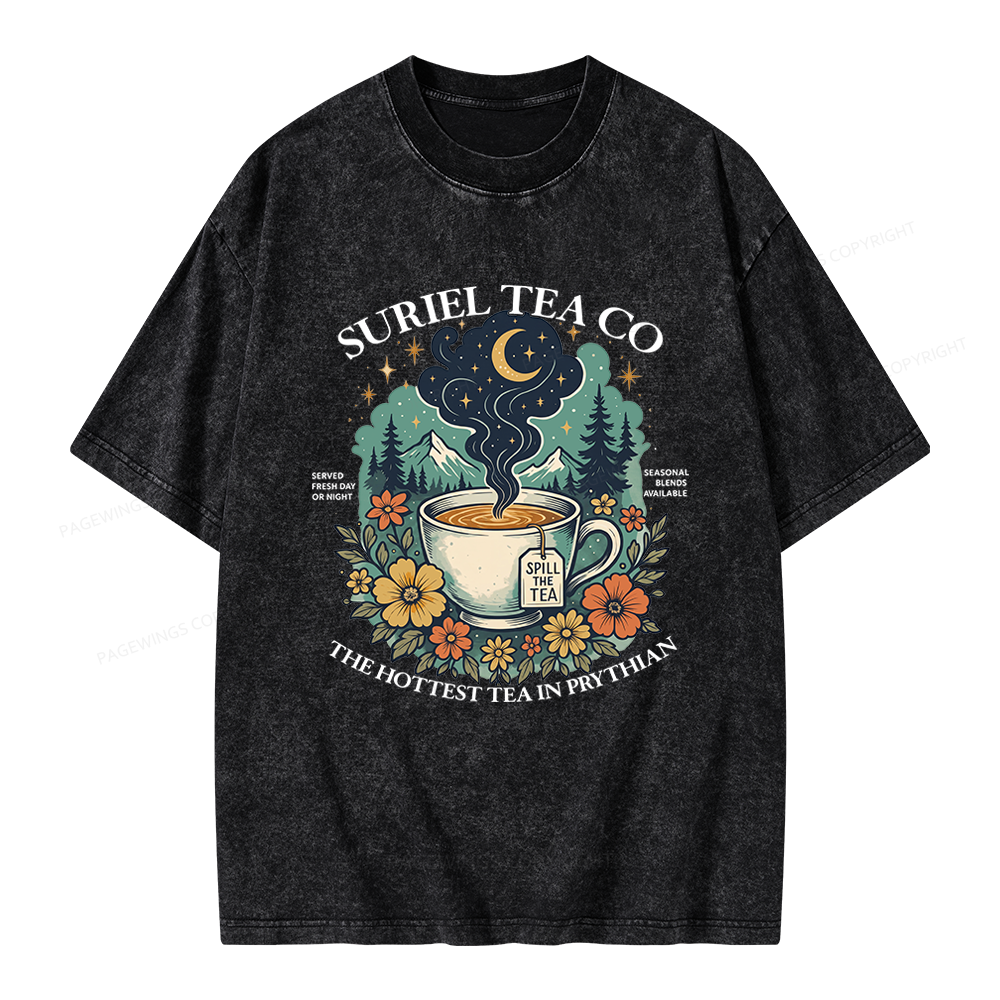 Pagewings Fantasy Bookish Unisex Washed T-shirt