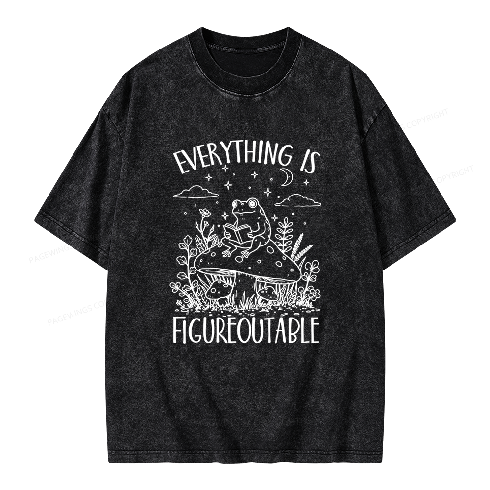 Pagewings Everything Is Figureoutable Unisex Washed T-shirt