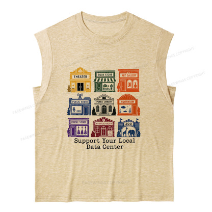 Pagewing Support Your Local Data Center 16102 Bookish Women's Heather Tank Top