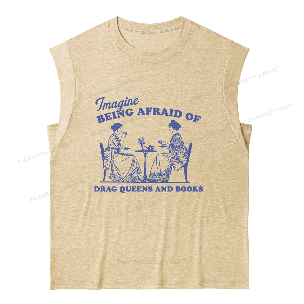 Pagewings Drag Queens 15261 Bookish Women's Heather Tank Top