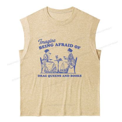 Pagewings Drag Queens 15261 Bookish Women's Heather Tank Top