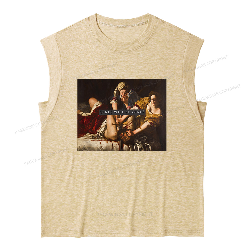 Pagewings Girls Will Be Girls 15600 Bookish Women's Heather Tank Top