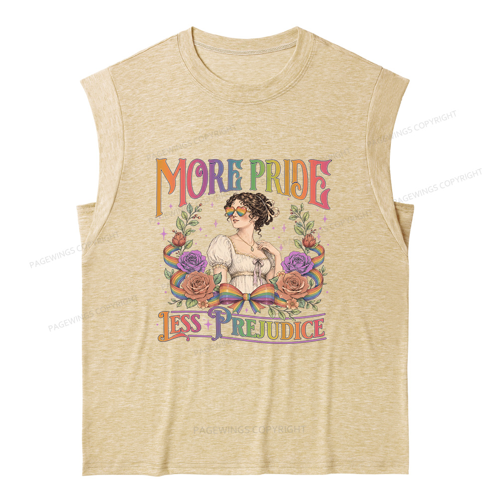 Pagewings More Pride Less Prejudice 15725 Bookish Women's Heather Tank Top