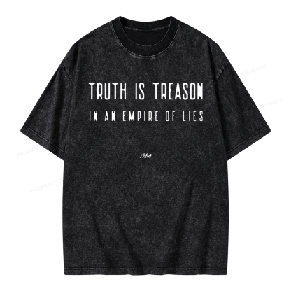 Pagewings Dystopian Book Lover Unisex Washed T-shirt