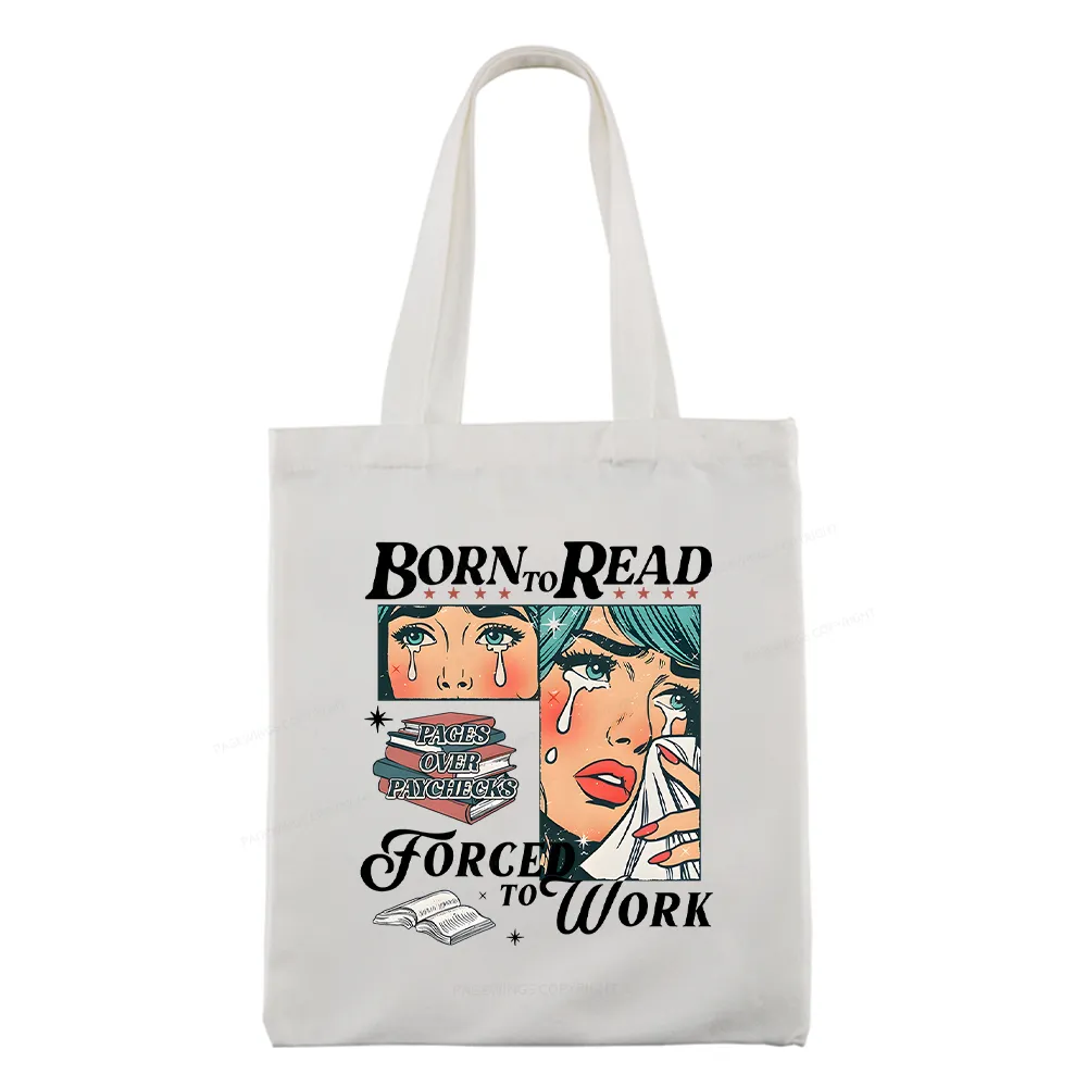 Pagewings Born To Read Bookish Tote Bag