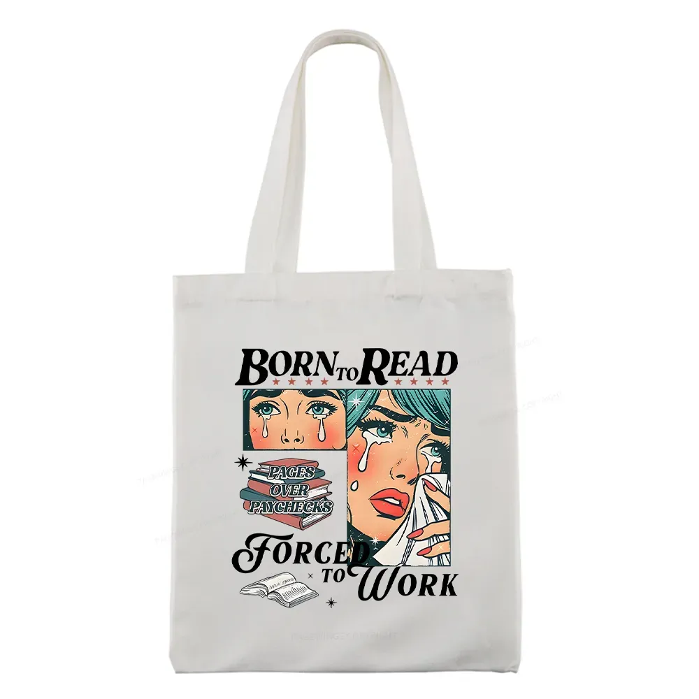 Pagewings Born To Read Bookish Tote Bag