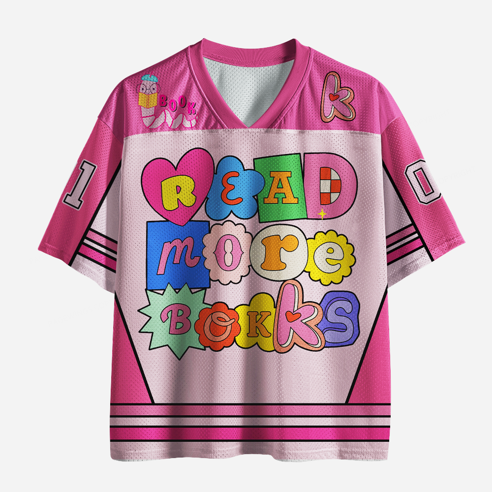 Pagewings Read More Books Unisex Mesh Jersey