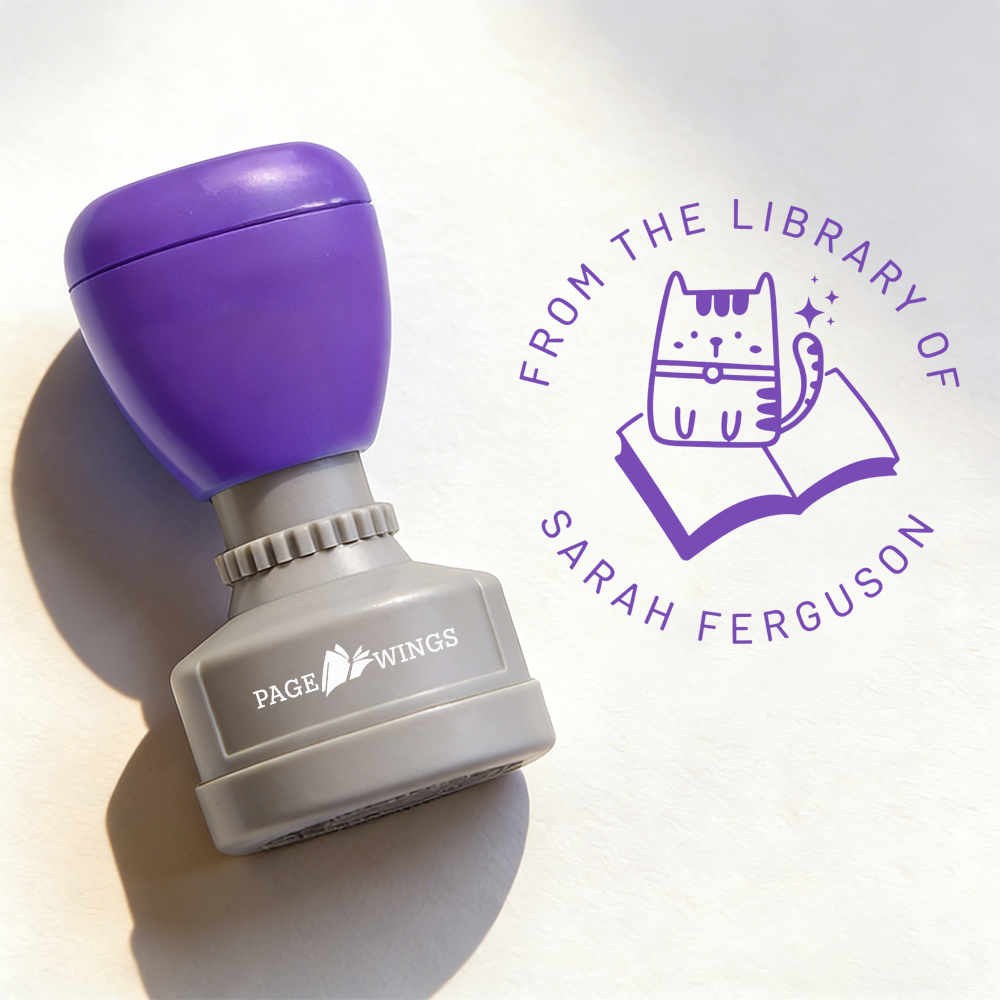 Pagewings Personalized Name From the Library Stamp