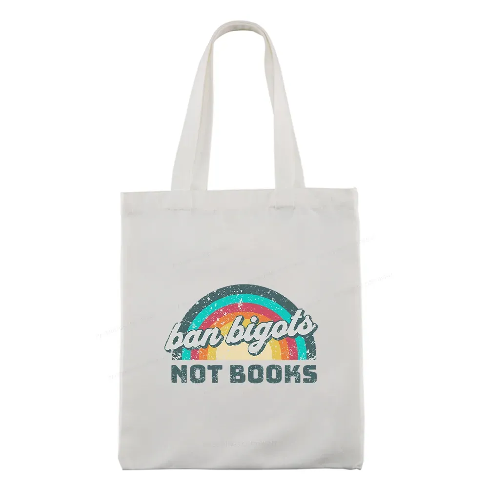 Pagewings Ban Bigots Not Books Tote Bag