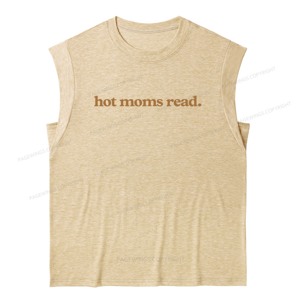 Pagewings Hot Moms Read 11623 Bookish Women's Heather Tank Top