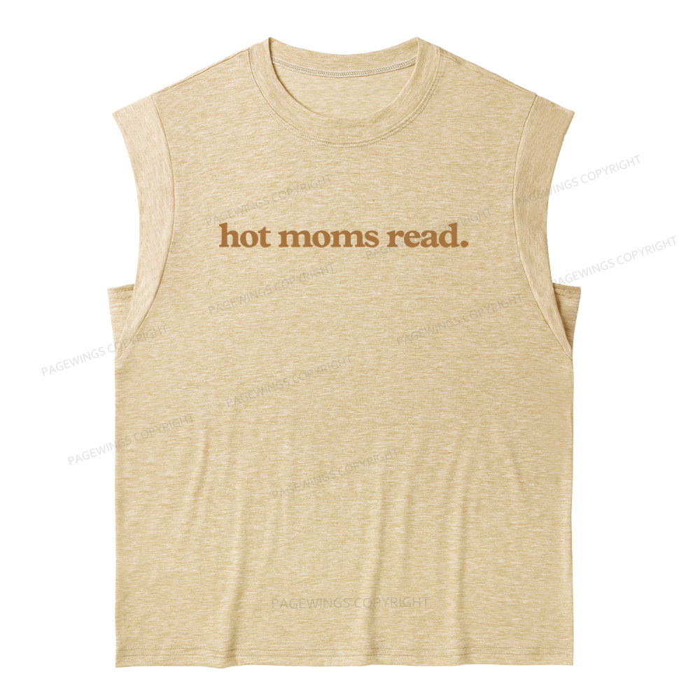 Pagewings Hot Moms Read 11623 Bookish Women's Heather Tank Top