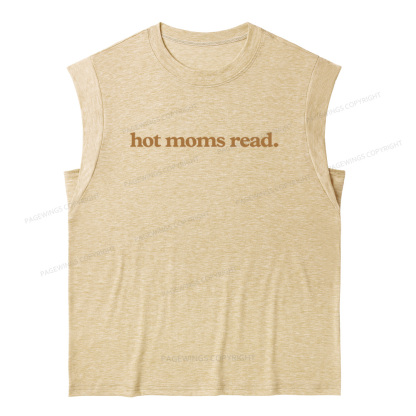 Pagewings Hot Moms Read 11623 Bookish Women's Heather Tank Top