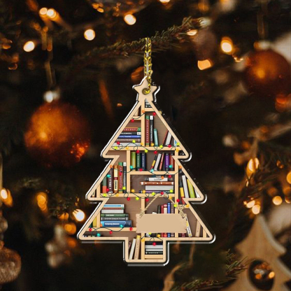 Pagewings Personalized Christmas Bookworm Girl Ornament