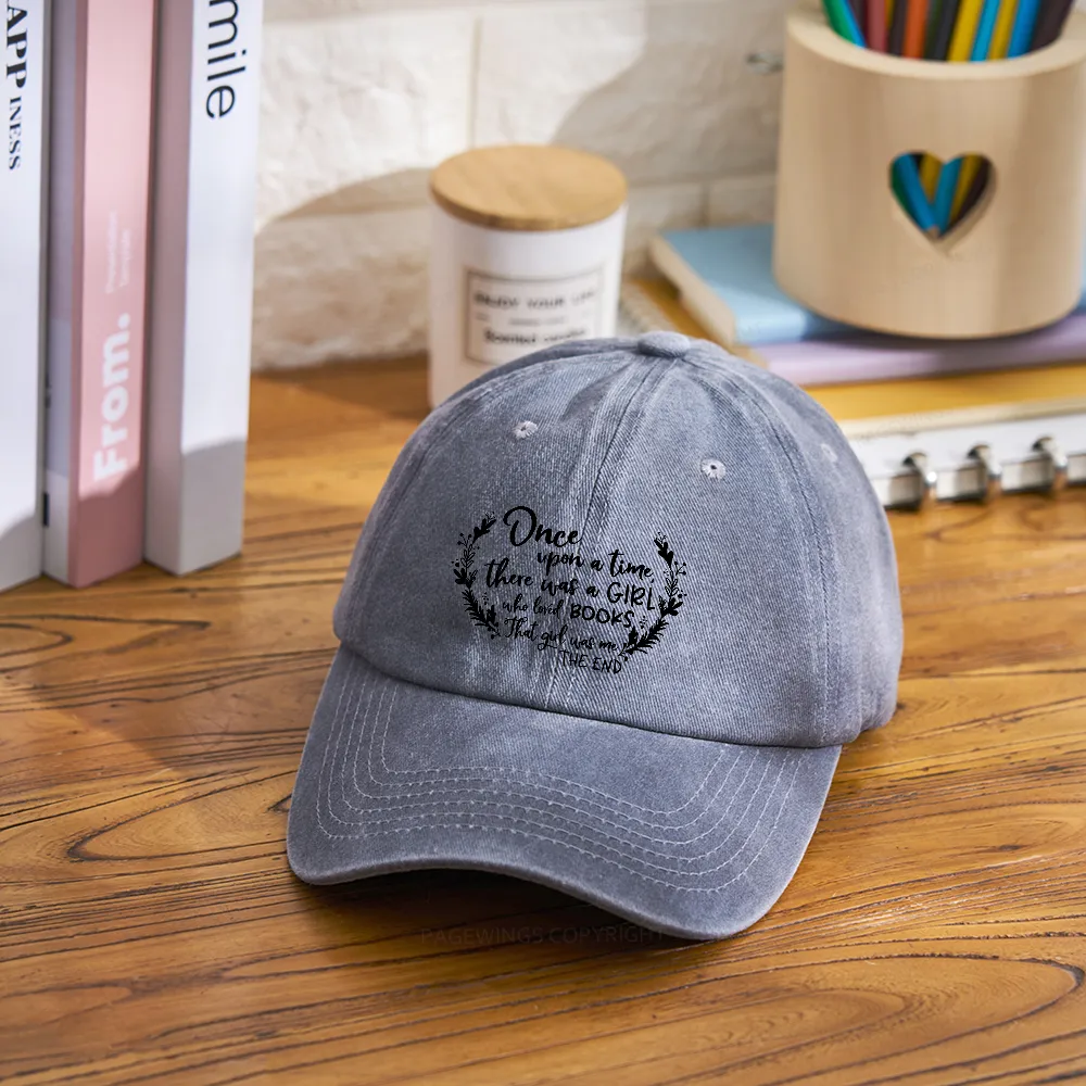 Pagewings There Was A Girl Who Loved Books Washed Cap