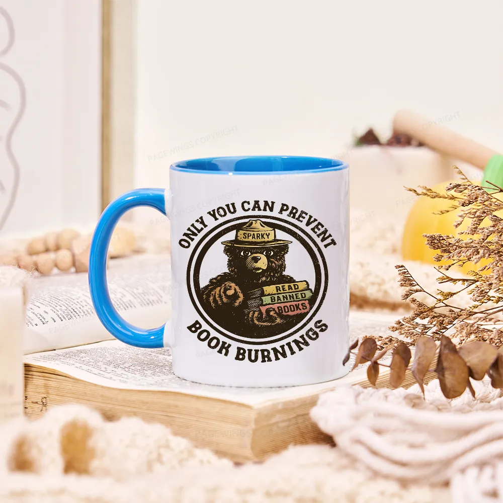 Pagewings Only You Can Prevent Book Burnings Mug