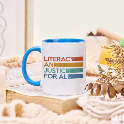 Pagewing Literacy and Justice For All Mug