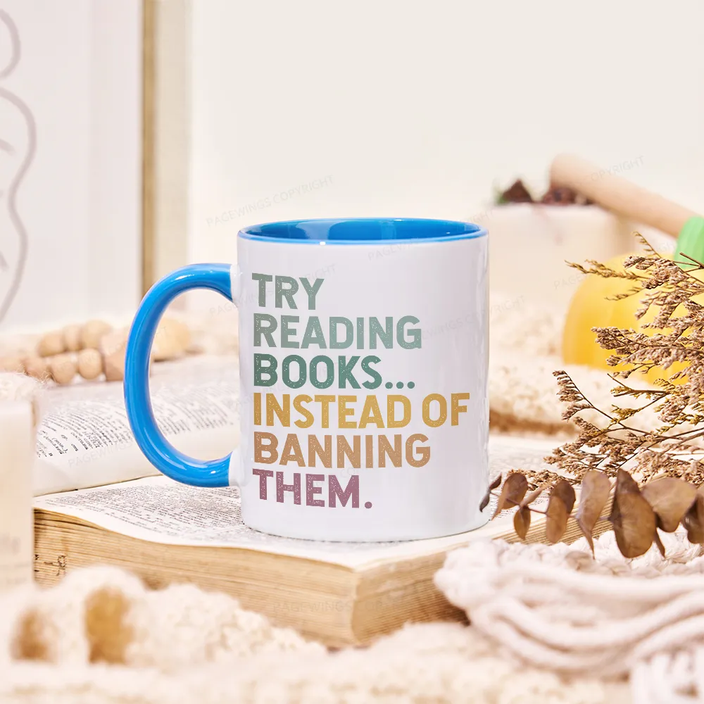 Pagewings Try Reading Books Mug