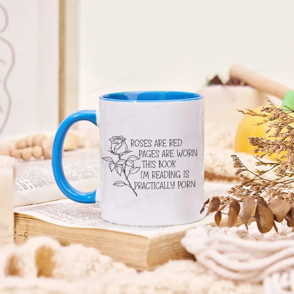 Pagewings Rose Are Red Pages Are Worn Mug