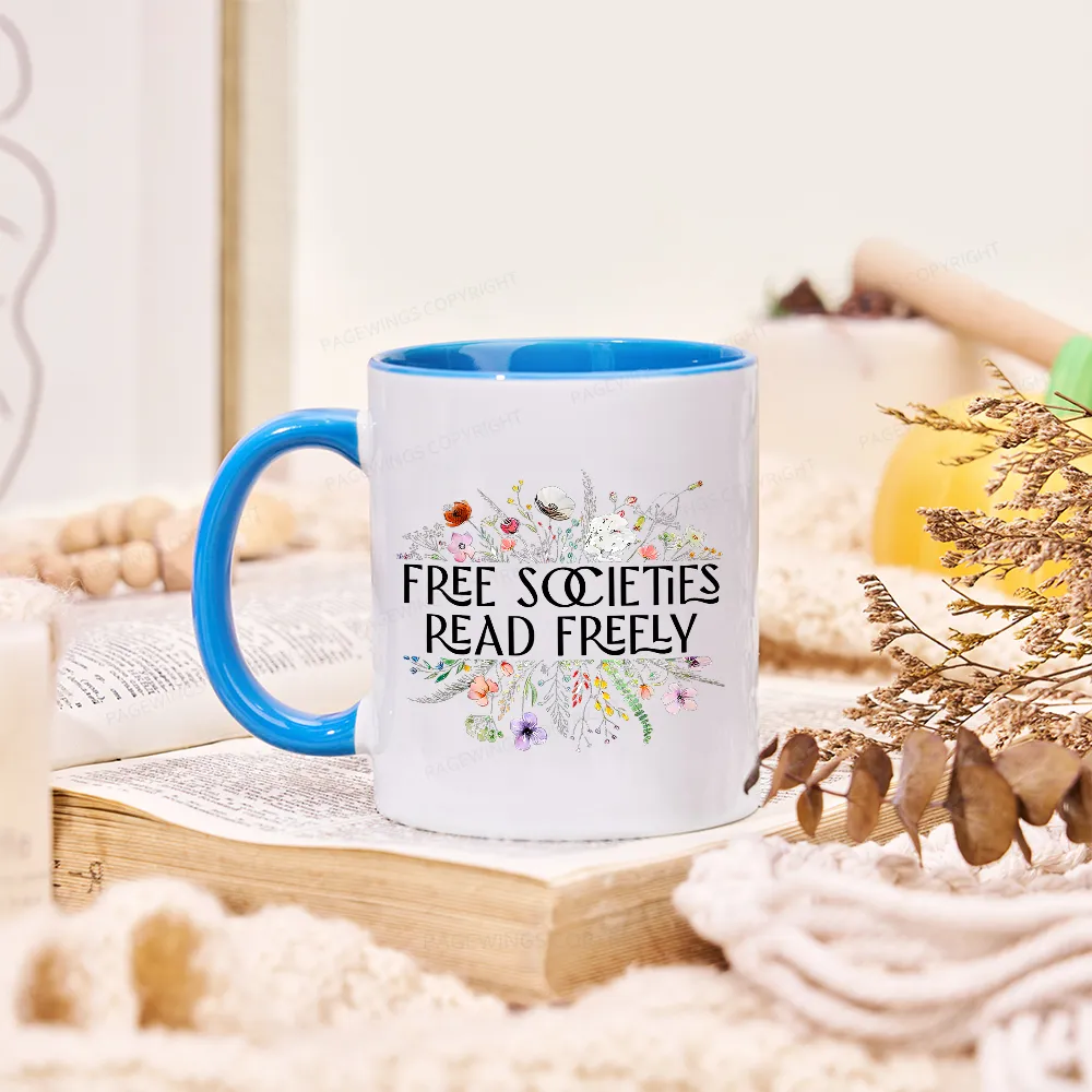 Pagewings Free Societies Read Freely Mug
