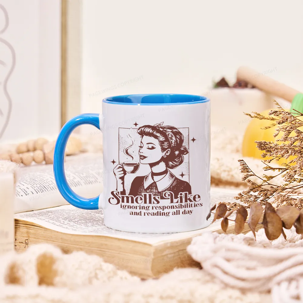 Pagewings Ignoring Responsiblities And Reading All Day Mug