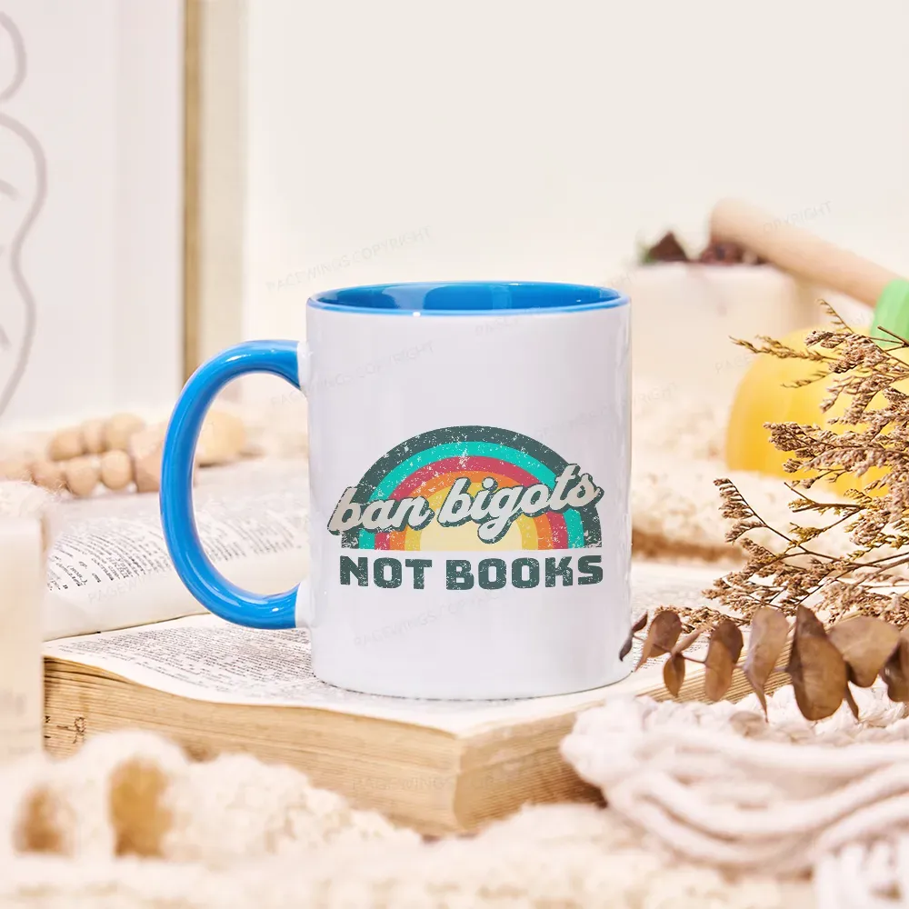 Pagewings Ban Bigots Not Books Mug