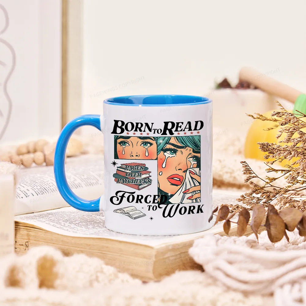 Pagewings Born To Read Bookish Mug
