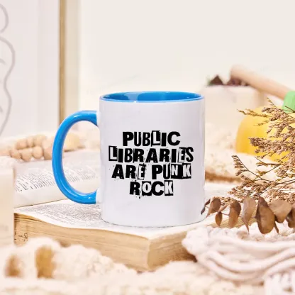 Pagewings Public Libraries Are Punk Rock Mug