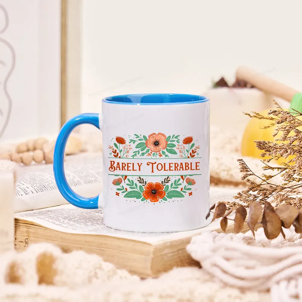 Pagewings Barely Tolerable Book Lover Bookish Mug