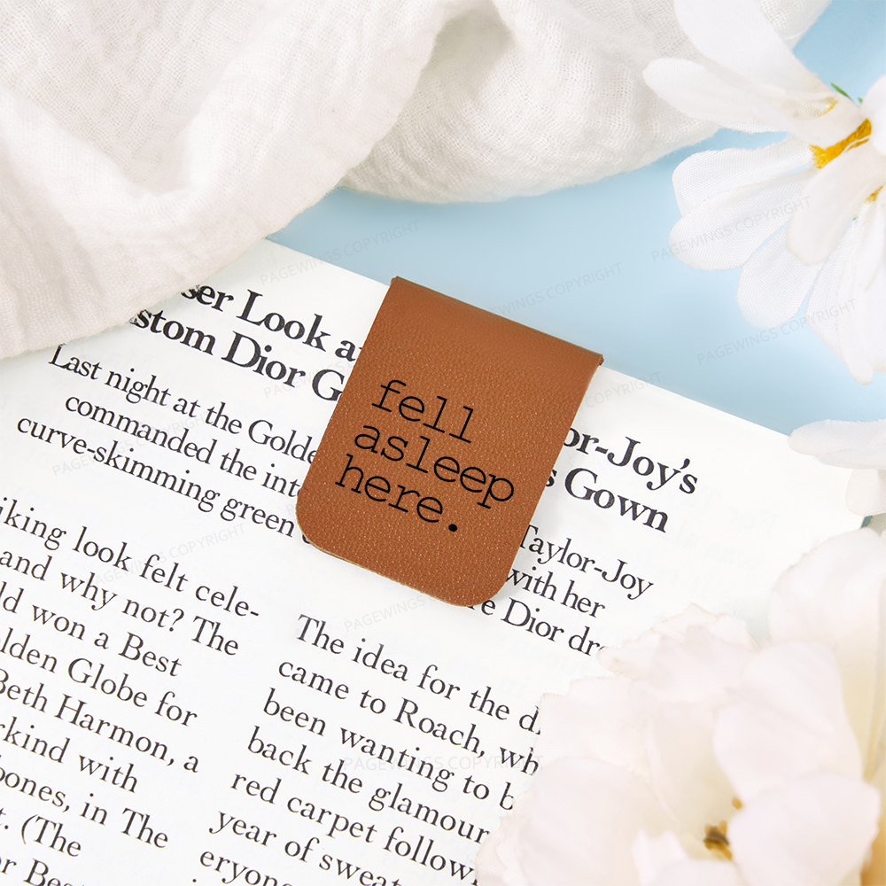 Pagewings Fell Asleep Here Magnetic Bookmark