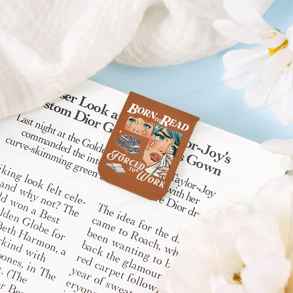 Pagewings Born To Read Bookish Feathers Quotes Magnetic Bookmark
