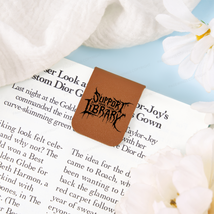 Pagewings Support Your Local Library Feathers Quotes Magnetic Bookmark