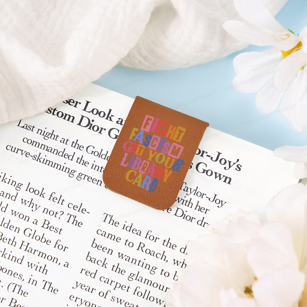 Pagewings Get Your Library Card Feathers Quotes Magnetic Bookmark