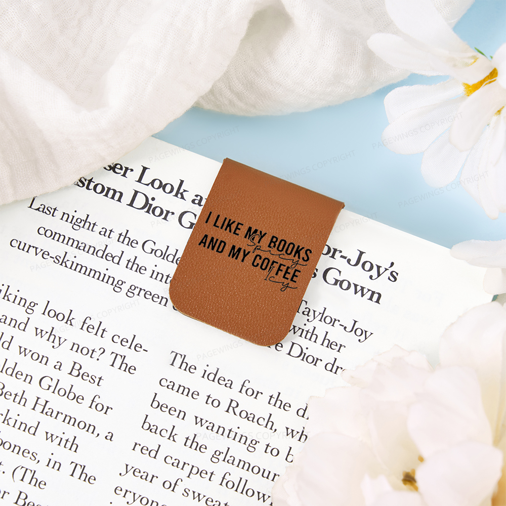 Pagewings I Like My Books And My Coffee Feathers Quotes Magnetic Bookmark