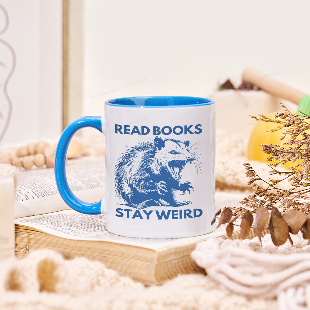 Pagewings Read Books Stay Weird Mug