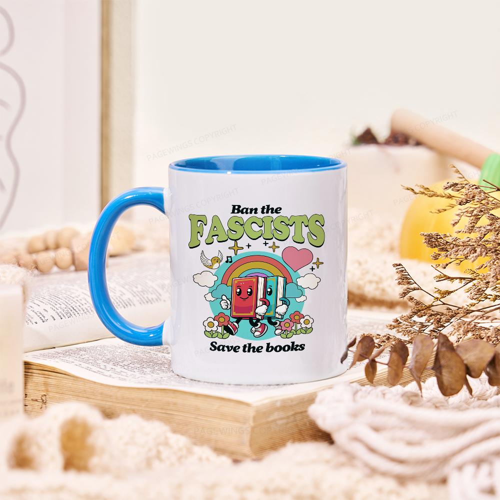 Pagewings Ban the Fascists Save the Books Mug