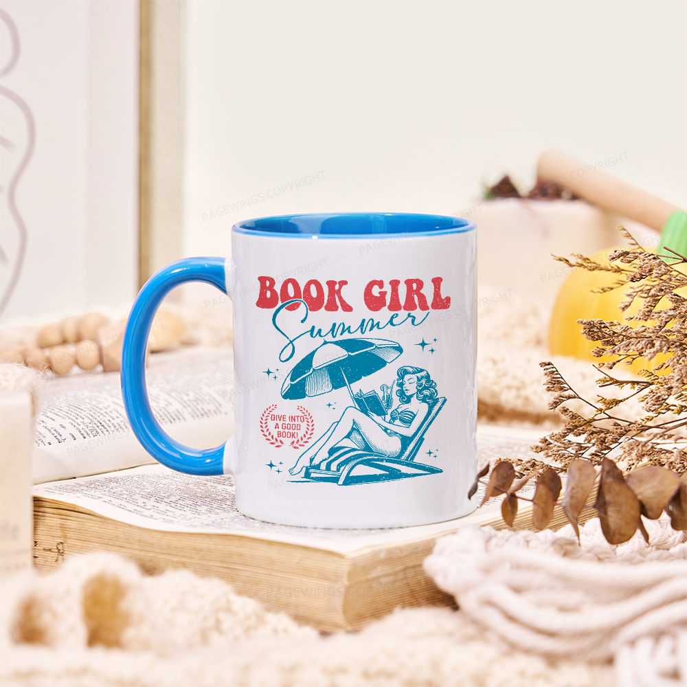 Pagewings Book Girl Summer Mug